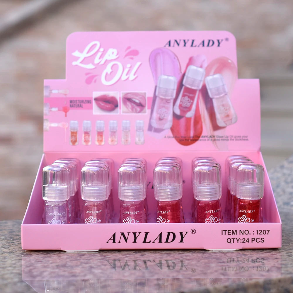 ANYLADY Fruity Lip Glaze Transparent Moisturizing Lip Oil Lip Gloss Transparent Color (random Color)