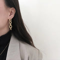 Women Love Stainless Steel Huge Heavy Link Chain Stub Earrings