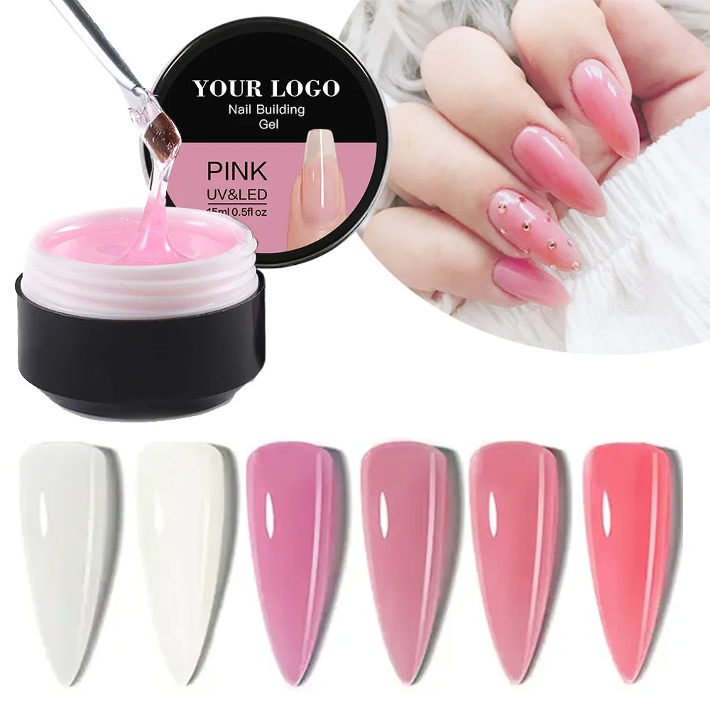 UV Hard Gel Nail Builder Extension Poly Nail Gel Kit Jelly Hard Gel De Construction Nail
