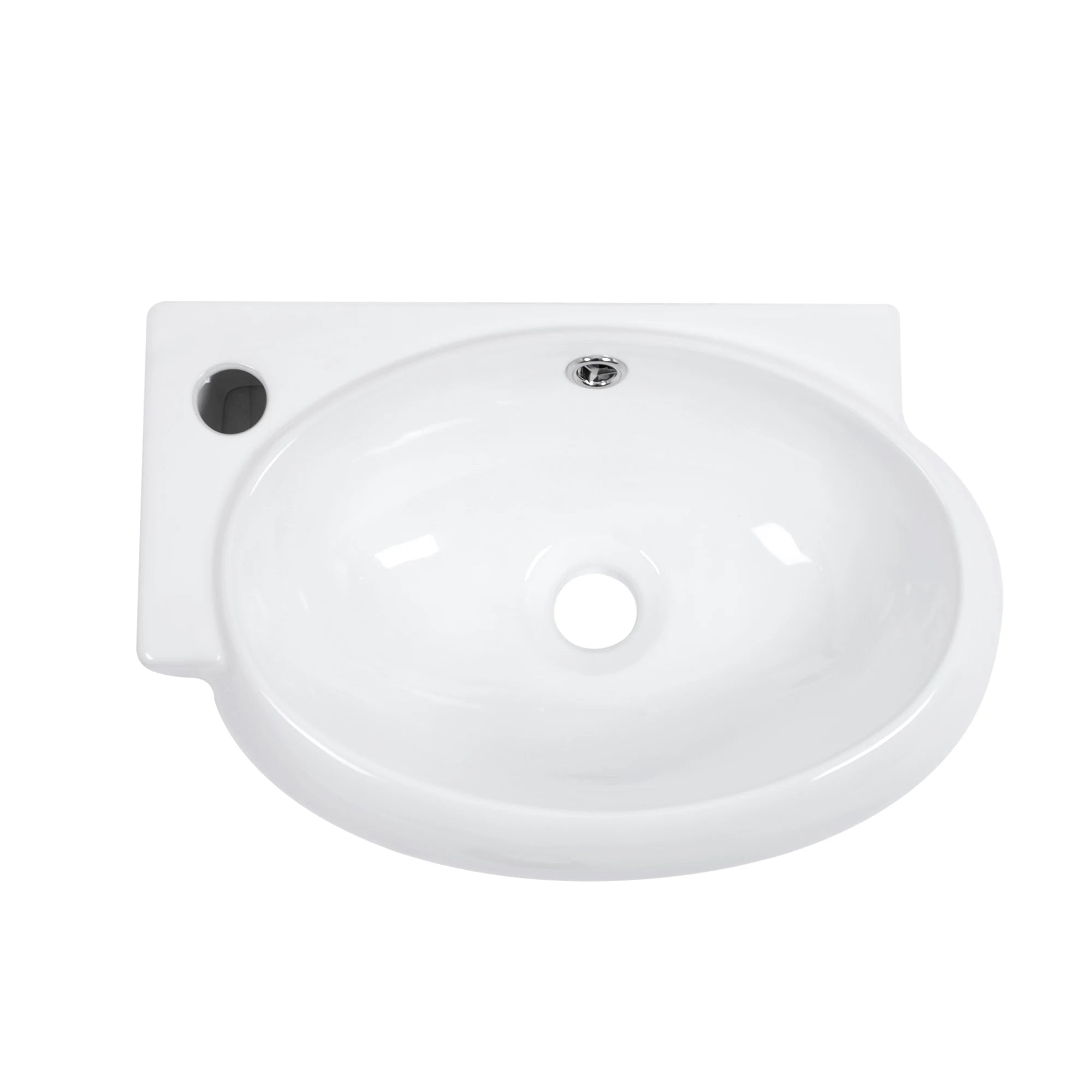 USA Stock Free Shipping White Ceramic Wash Basin Wall Hung Art Basin Modern Bathroom Sinks Wall Mount Hand Washing Bowl