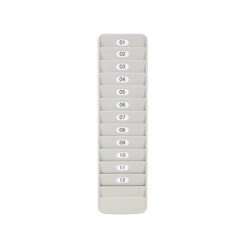 12 ID IC Card Holder 12 Slots Plastic Time Card Rack Time Racks ID Badge Rack