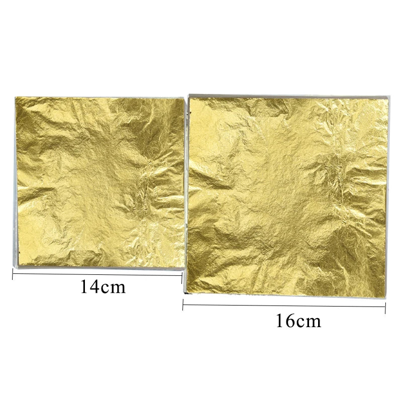 1000p/bag 14cm/16cm Not Oxidizing Copper Gilding Foil for Furniture Art Crafts Decoration Imitation Gold Leaf Foil Paper Sheets