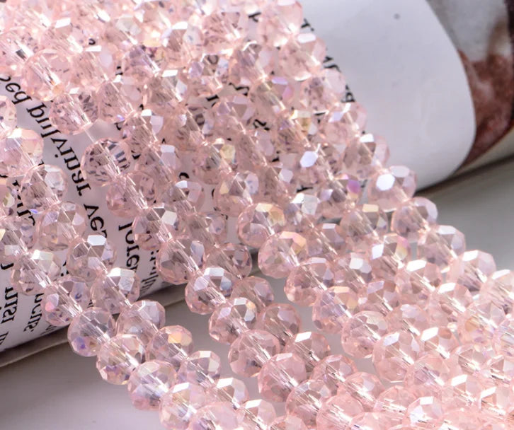 10mm Lampwork Hollow Crystal Rondelle Glass Beads Loose glass Beads for Jewelry Making