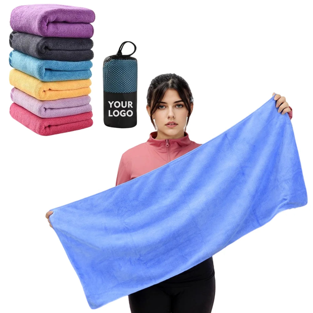 Multicolour Woven Laser Printing Custom Logo Design Quick-Dry Eco-Friendly Sports Towels for Gym Beach Fitness