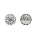 Fashion Silver Plated Nickel-Free Custom Made Round Shank Rhinestone Metal Zinc Alloy Button for Garment