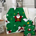 Hot Selling Custom Sherpa Flannel Blankets Modern Merry Christmas Pattern Nonwoven Technique