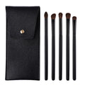 New 5 Pieces Synthetic Fibre Wood Handle Face & Eye Makeup Brush Set with Nose Shadow Smudge Brushes