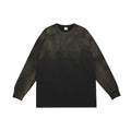 Men's Vintage 100% Cotton Crew Neck Soft Washed Faded 360 Gsm Long Sleeve T Shirt
