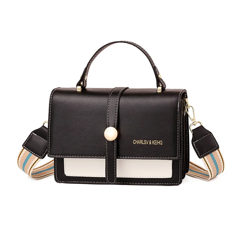 2022 Versatile Women's Cross Body Shoulder Bag Fashionable PU Handbags with Small Magnetic Buckle for Commuting Girls Ladies
