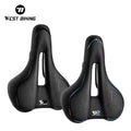 For WEST BIKING High Elastic Sponge Bicycle Saddle Comfortable Road Bike Mountain Bike Equipment Hollow Design for Cycling