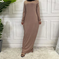 All Match New Arrivals Muslim Women Maxi Dress Middle East Dubai Under Abaya Turkey Inner Dress Islamic Clothing