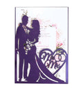 Party Supplies Dark Purple Bride and Groom Wedding Invitation Card Personalized  Carte D'invitation De Mariage