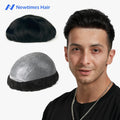 HS1V 0.06mm Thin Skin  Men's Toupee Human Hair Natural Hair Wigs for Men