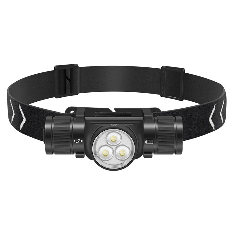 BORUiT 1500LM Headlamp with 6 Working Modes Rechargeable USB C IP66 Waterproof  Head Lantern with Memory Function Head Torch
