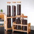 Wholesale Nordic Design Luxury Glass Storage Tea Display Jar with Lid for Kitchen Test Tube Display Stand Dried Fruit Storage