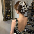New Chinese Style Double-sided Bow Back Head Hairpin Fashion Head Ornament Hair Claw Catch Clips Feather Shark Clip