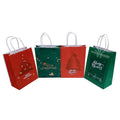 KUAIMA Merry Christmas Santa Paper Bags Durable Kraft with Xmas New Year Party Decor Candy Gift Favor Shopping Bag with Handle