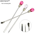 Stainless Steel Acrylic Powder Liquid UV Gel Spoon Spatula Pin Dotting Pen Manicure Nail Art Stirring Rod