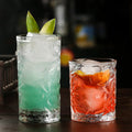 Ins Style Restaurant New Embossed Bark Pattern Glass Cold Drink Milk Tea Juice Glass Beer Glass Whiskey Glasses