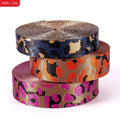 Manufacturer Provides1 1/2 Inches  Leopard Jacquard Webbing Luggage Shoulder Bag Strap Nylon Ribbon