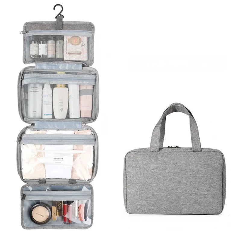 Travel Waterproof Folding Dry Wet Separation Wash Bag Organizer Skincare Toilet Men Make up Storage Cosmetic Bag