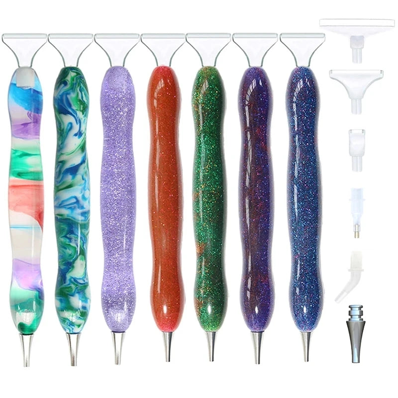 2022 Elegant Embroidery DIY Diamond Painting Accessories Resin Body Metal Steel Tip Painting Drill Pen Printed Crystal