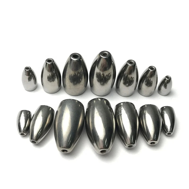 Tungsten Bullet Weight Sinker Flipping Weight Sinker Accessory for Bass Fishing