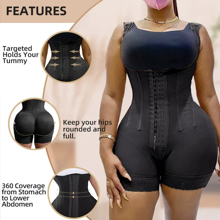 Firm Tummy Control Bodysuit Shaper Fajas Colombianas Girdle Compression CorestShapewear