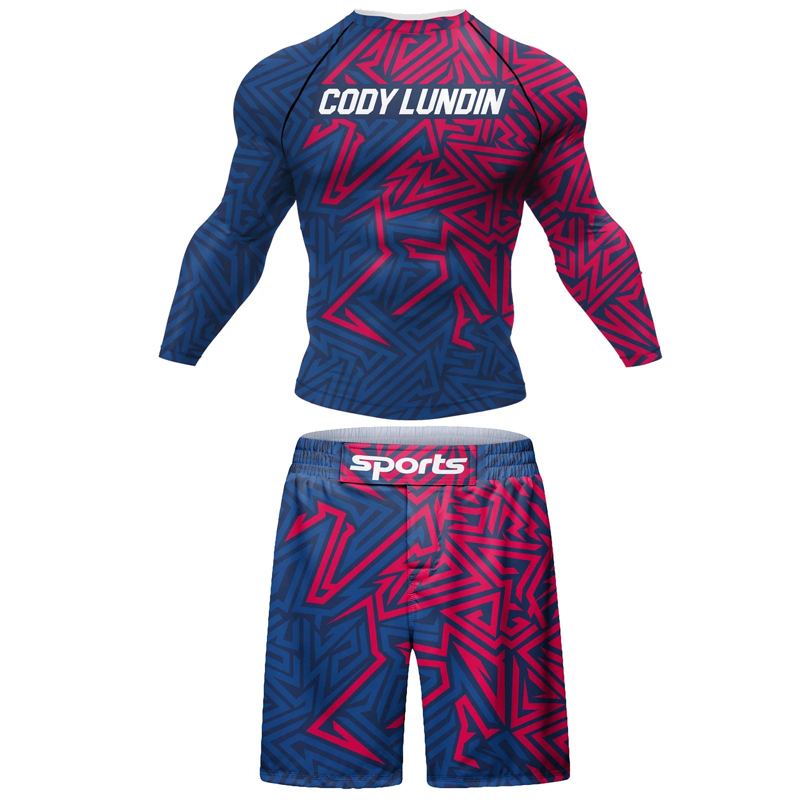 Men's Compression Boxing Jerseys MMA BJJ Rashguard T Shirts with Leggings Fitness Tracksuit for Kickboxing Muay Thai Sport Suit