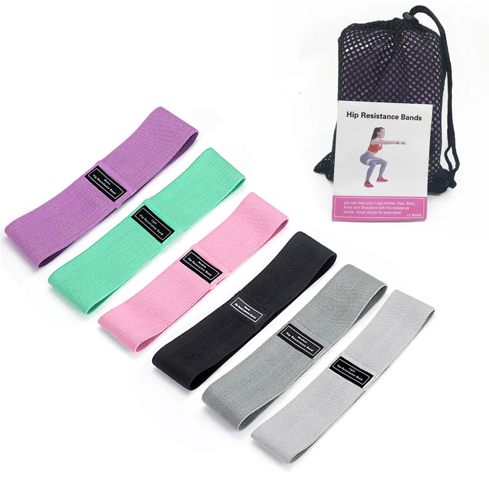 Home Gym Equipment Fitness Fabric Resistance Bands Exercise Belt Legs Glutes Booty Squat Training Hip Circle Resistance Band Set