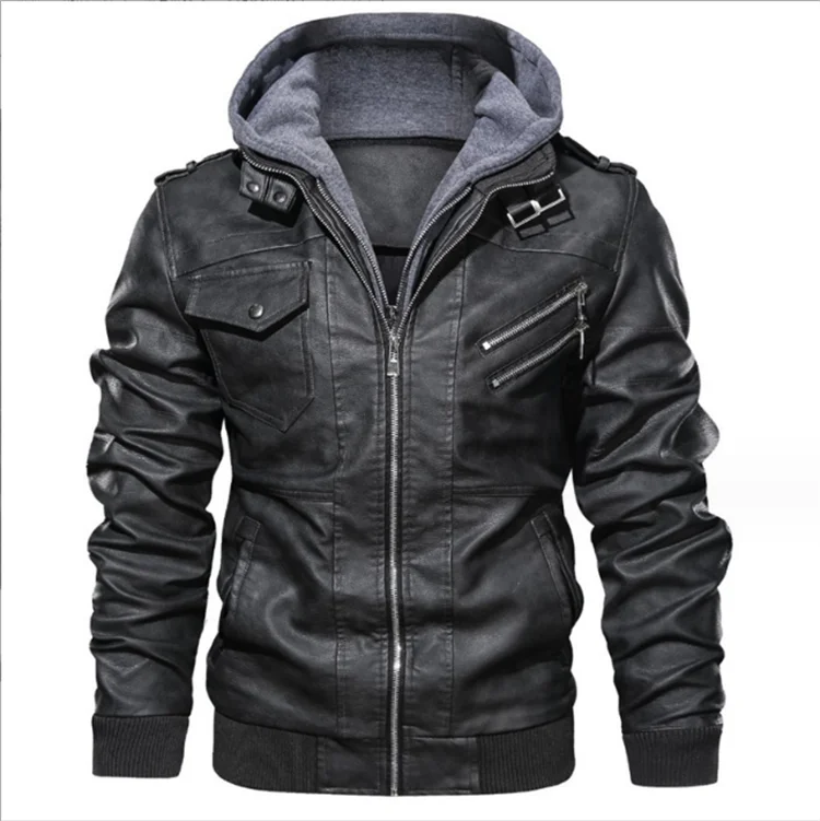 Spring and Autumn New Men Pu Leather Male Motorcycle Handsome Jacket