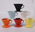 Custom Logo Ceramic Pour Over Coffee Dripper with Handle Traditional Craftsman Design Reusable Filter for Tea Tool Camp Present