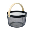 Wire Mesh Basket with Handle Egg Collecting Basket Garden Harvest Basket Kitchen Bathroom Pantry Picnic Organizer