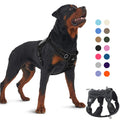 Hot Selling Black Tactical Reflective Dog Vest Harness No Pull Training Hiking Metal Clasp Pet Harness for Large Dogs MegaBDM