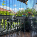 JINDI Modern Design Fire Resistant Fiberglass Polyester Mixed PVC Coating Pleated Mesh Folding Screen Door Insect Screen