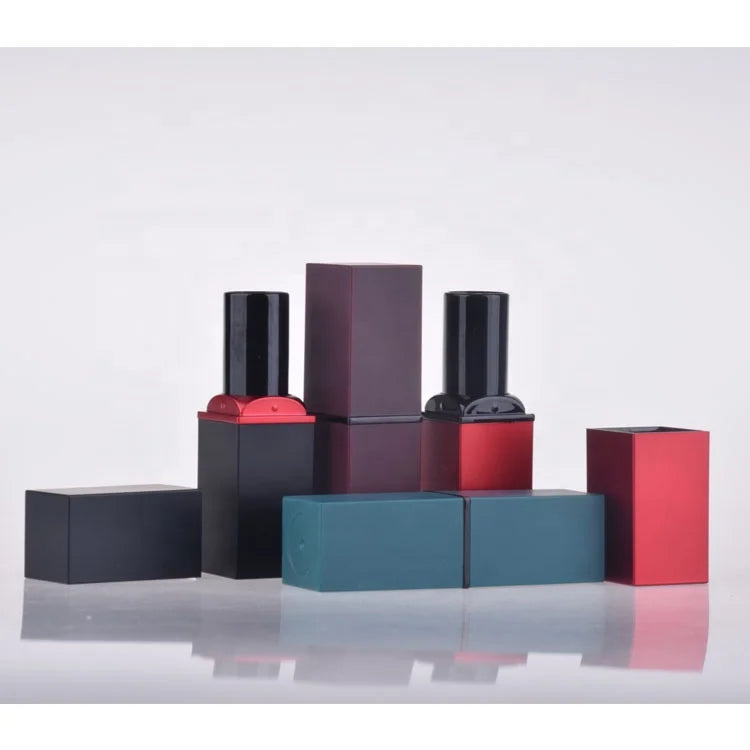 Wholesale Cosmetic Packaging Lipstick DIY 20G square Red Black Empty Custom Lip Gloss Containers Tube in Stock