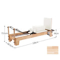 Classic Oak Rubber Wood Pilates Reformer Machine Durable Wood Pilates Reformer