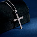 Wholesale Pendant Jewelry Rhodium Plated Cubic Zirconia Cross God Retro Pendant 925 Sterling Silver Fine Jewelry Pendant