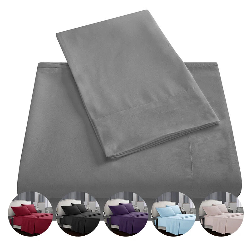 Hotel Supplies Factory Direct Sale Cheap 1800 Thread Count Bedding Set Microfiber Fitted Bed Sheets Set With Pillowcases