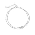 2023 New Arrival Double Layers 925 Sterling Silver Women Luxury Fashionable Bracelet Bangle