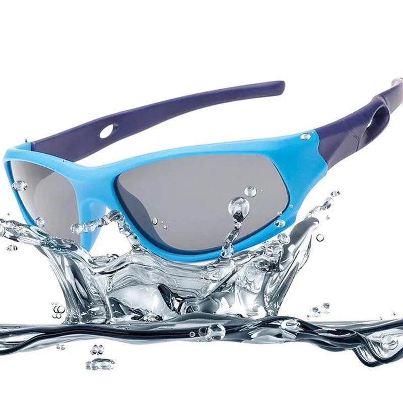 High Flexibility Silica Gel Unbreakable Polarized Sports Sunglasses for Kids Boys and Girls