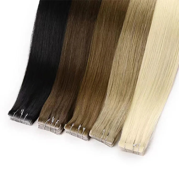 Seamless Injected Hand-Tied Invisible Tape in Hair Human Skin Weft Long Seamless Tape in Hair