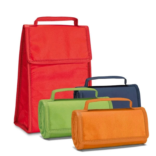 Ruthbag Letter Pattern Folding Isothermal Non-Woven Cooler Bag Medium Size Model RTN136 Wholesale Reusable Shopping Bags Closure