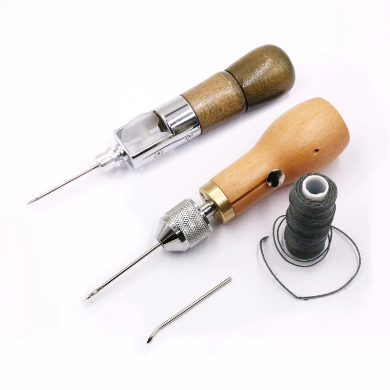 Sewing Needle Leather Sewing DIY Hand Sewing Awl Tools Kit Waxed Thread for Shoes Bag Craft Edge Stitching Belt Strips Shoemaker