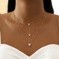 2023 Fall Winter New Collarbone Chain Niche Gold Plated Accessories Light Luxury Heart Zircon Pendant Necklace Gifts for Women