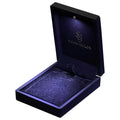 Luxury Black LED Small Necklace Box with Customized Logo-Square Shape Embossed Printing