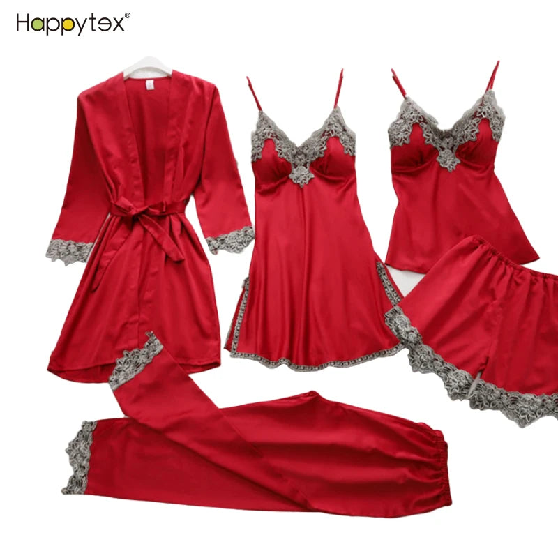 Comfortable Eco-Friendly Summer Soft Smooth Silk Like SET Womens Breathable Sleepwear for Home Leisure