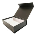 MU Wholesale Logo Flip up Box Black Paper Flat Foldable Magnetic Gift Paper Box Clothes Shoe Cosmetic Gift Box
