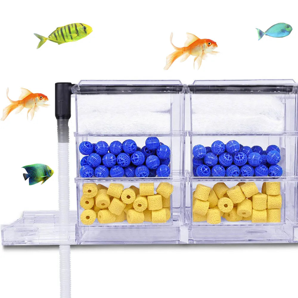 Aquarium External Filter Acrylic Lucite Eco-Friendly Durable Clear Fish Tank Filter Box