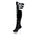 Winter New Style Patent Leather Over the Knee Boots 15CM Super High Heeled Shoes 6 Inches Nightclub Pole Dancing Cross Dressing